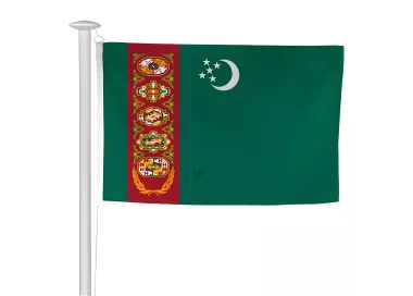 Pavillon Turkménistan en maille polyester pour mât