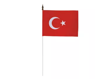 Drapeau de table Turquie 10 x 15 cm polyester