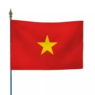 Drapeau Vietnam en maille polyester sur hampe