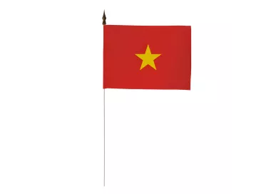 Drapeau de table Vietnam 10 x 15 cm polyester