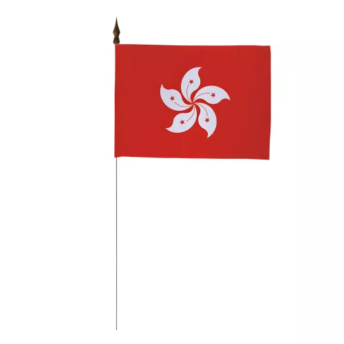 Drapeau de table Hong Kong 10 x 15 cm polyester