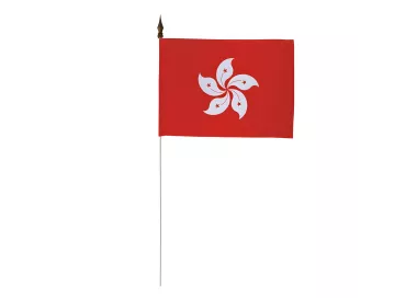 Drapeau de table Hong Kong 10 x 15 cm polyester