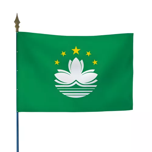 Drapeau Macao en maille polyester grand vent