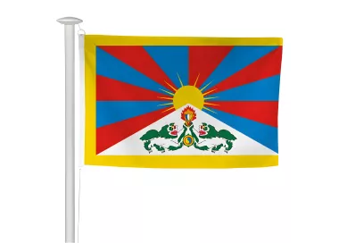 Pavillon Tibet pour mât de pavoisement