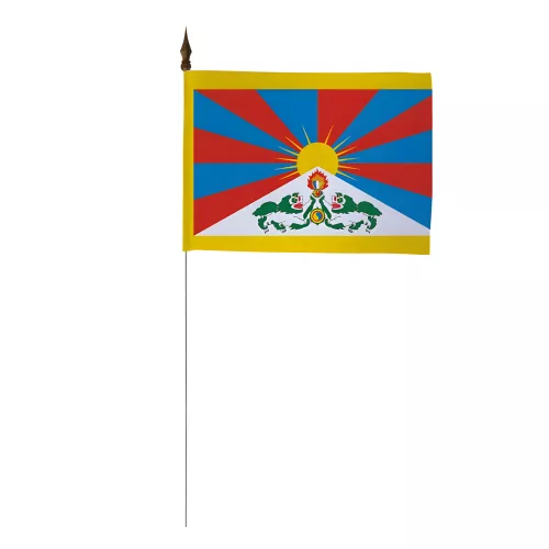 Drapeau de table Tibet 10 x 15 cm polyester