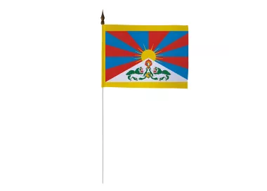 Drapeau de table Tibet 10 x 15 cm polyester