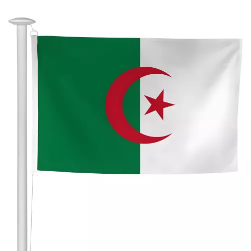 Pavillon Algérie pour mât de pavoisement