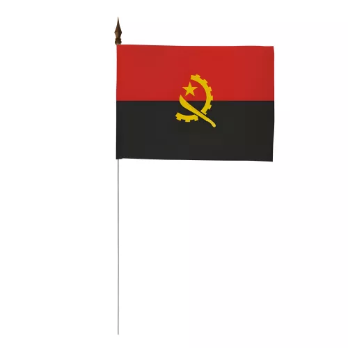 Drapeau de table Angola 10 x 15 cm polyester monté