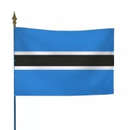 Drapeau Botswana en maille polyester avec hampe