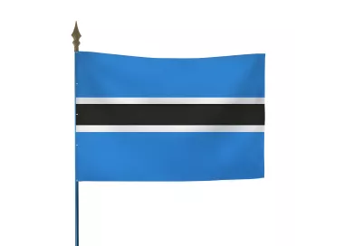 Drapeau Botswana en maille polyester avec hampe