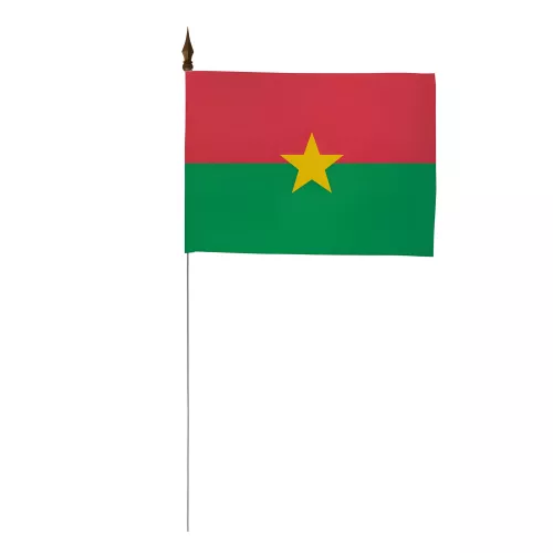 Drapeau de table Burkina Faso 10 x 15 cm polyester