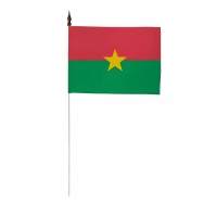 Drapeau de table Burkina Faso 10 x 15 cm polyester
