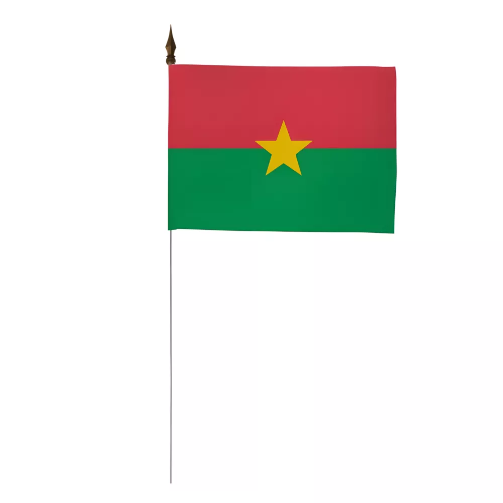 Drapeau de table Burkina Faso 10 x 15 cm polyester Drapeau de table Burkina Faso 10 x 15 cm polyester