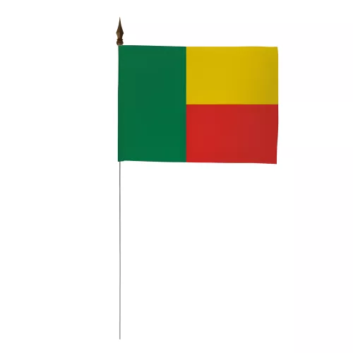 Drapeau de table du Bénin 10 x 15 cm polyester