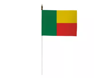 Drapeau de table du Bénin 10 x 15 cm polyester