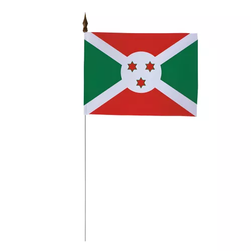 Drapeau de table Burundi 10 x 15 cm polyester