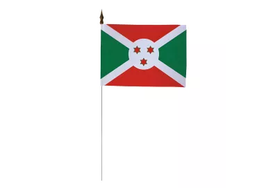 Drapeau de table Burundi 10 x 15 cm polyester
