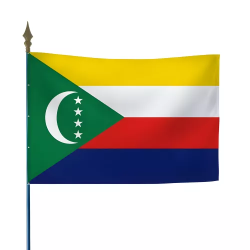 Drapeau Comores en maille polyester 115 g/m²