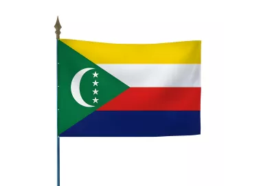 Drapeau Comores en maille polyester 115 g/m²