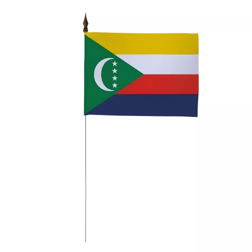 Drapeau de table Comores 10 x 15 cm polyester