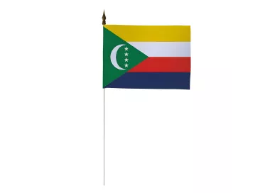 Drapeau de table Comores 10 x 15 cm polyester