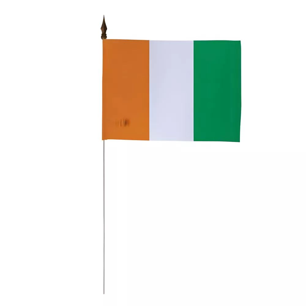 Drapeau de table Côte d'Ivoire 10 x 15 cm polyester