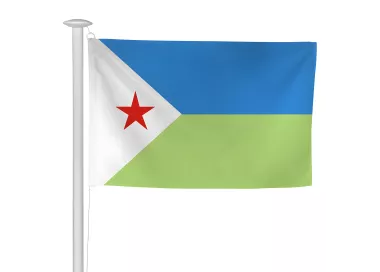 Pavillon Djibouti pour mât de pavoisement