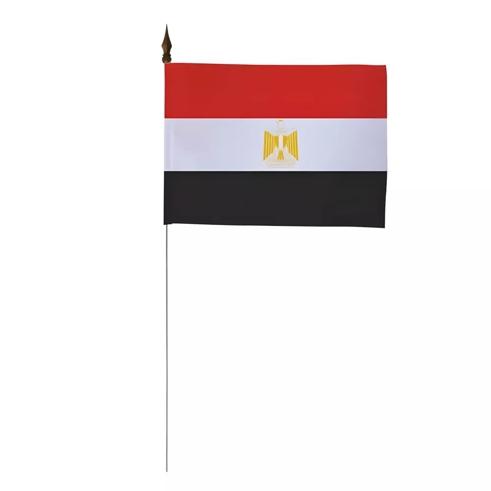 Drapeau de table Egypte 10 x 15 cm polyester