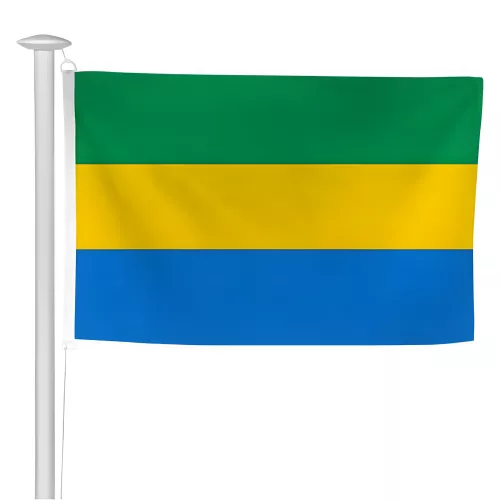 Pavillon Gabon en maille polyester pour mât