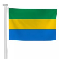 Pavillon Gabon en maille polyester pour mât