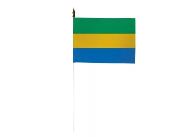 Drapeau de table Gabon 10 x 15 cm polyester avec tige