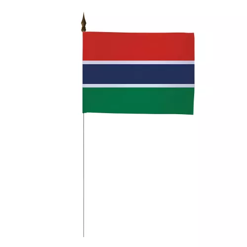 Drapeau de table Gambie 10 x 15 cm polyester