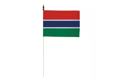 Drapeau de table Gambie 10 x 15 cm polyester
