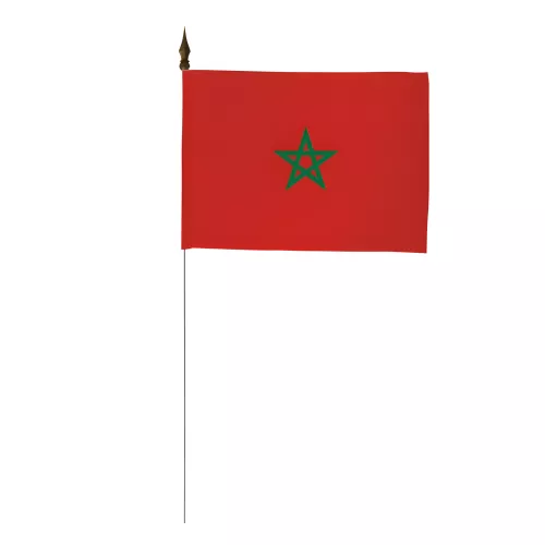 Drapeau de table Maroc 10 x 15 cm polyester