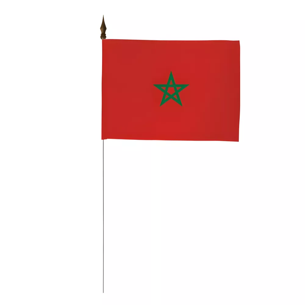 Drapeau de table Maroc 10 x 15 cm polyester