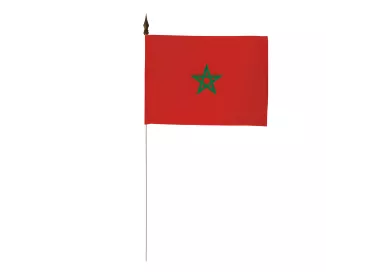 Drapeau de table Maroc 10 x 15 cm polyester