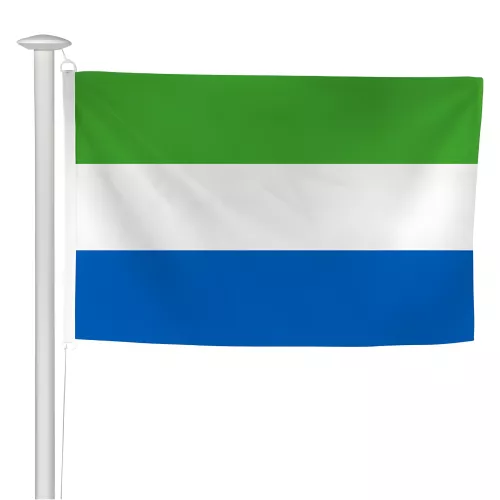 Pavillon Sierra Leone en polyester ignifugé