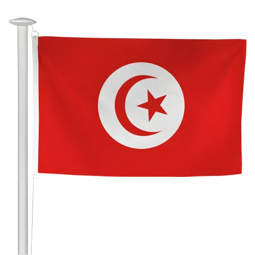 Pavillon Tunisie en polyester ignifugé avec sangle