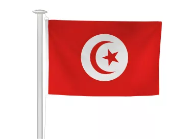 Pavillon Tunisie en polyester ignifugé avec sangle