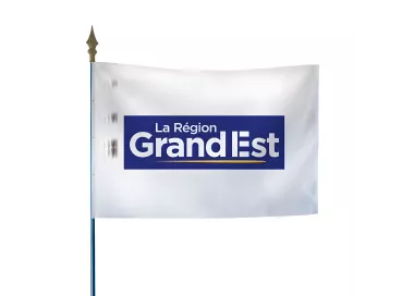 Drapeau région Grand Est en maille polyester