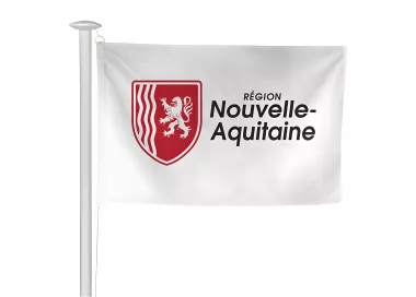 Pavillon région Nouvelle-Aquitaine en maille polyester