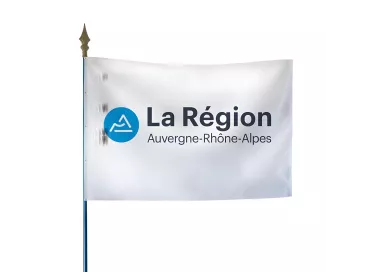 Drapeau région Auvergne Rhône Alpes en maille polyester