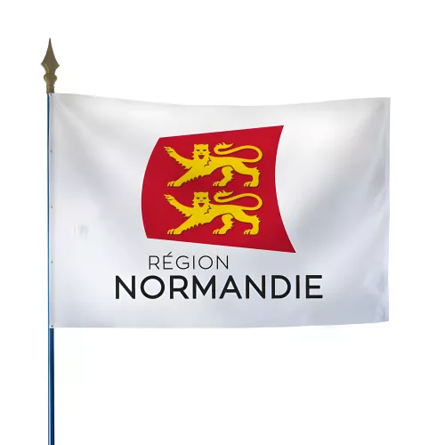 Drapeau région Normandie en maille polyester 115 g/m²