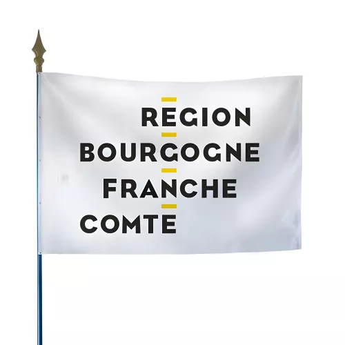 Drapeau région Bourgogne Franche-Comté en maille polyester