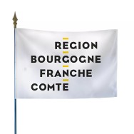 Drapeau région Bourgogne Franche-Comté en maille polyester