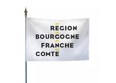 Drapeau région Bourgogne Franche-Comté en maille polyester