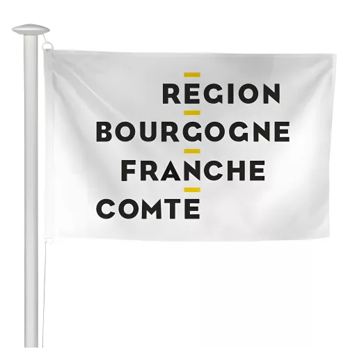 Pavillon région Bourgogne-Franche-Comté pour mât de pavoisement