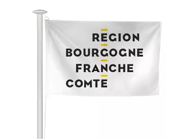 Pavillon région Bourgogne-Franche-Comté pour mât de pavoisement