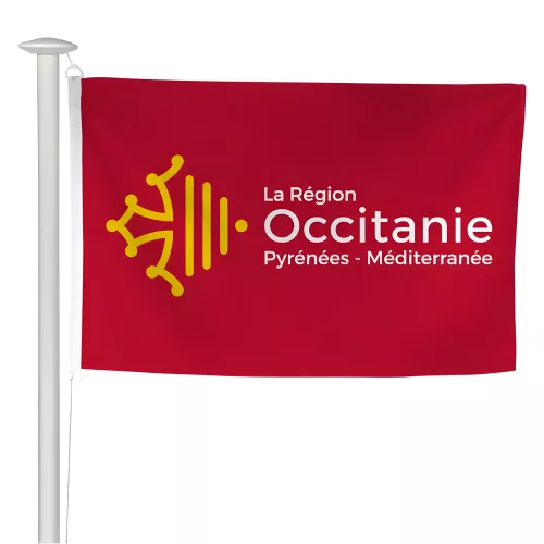 Pavillon région Occitanie en maille polyester
