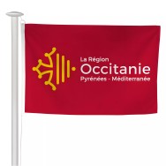 Pavillon région Occitanie en maille polyester